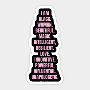 I Am A Powerful Black Woman | African American | Black Queen Sticker